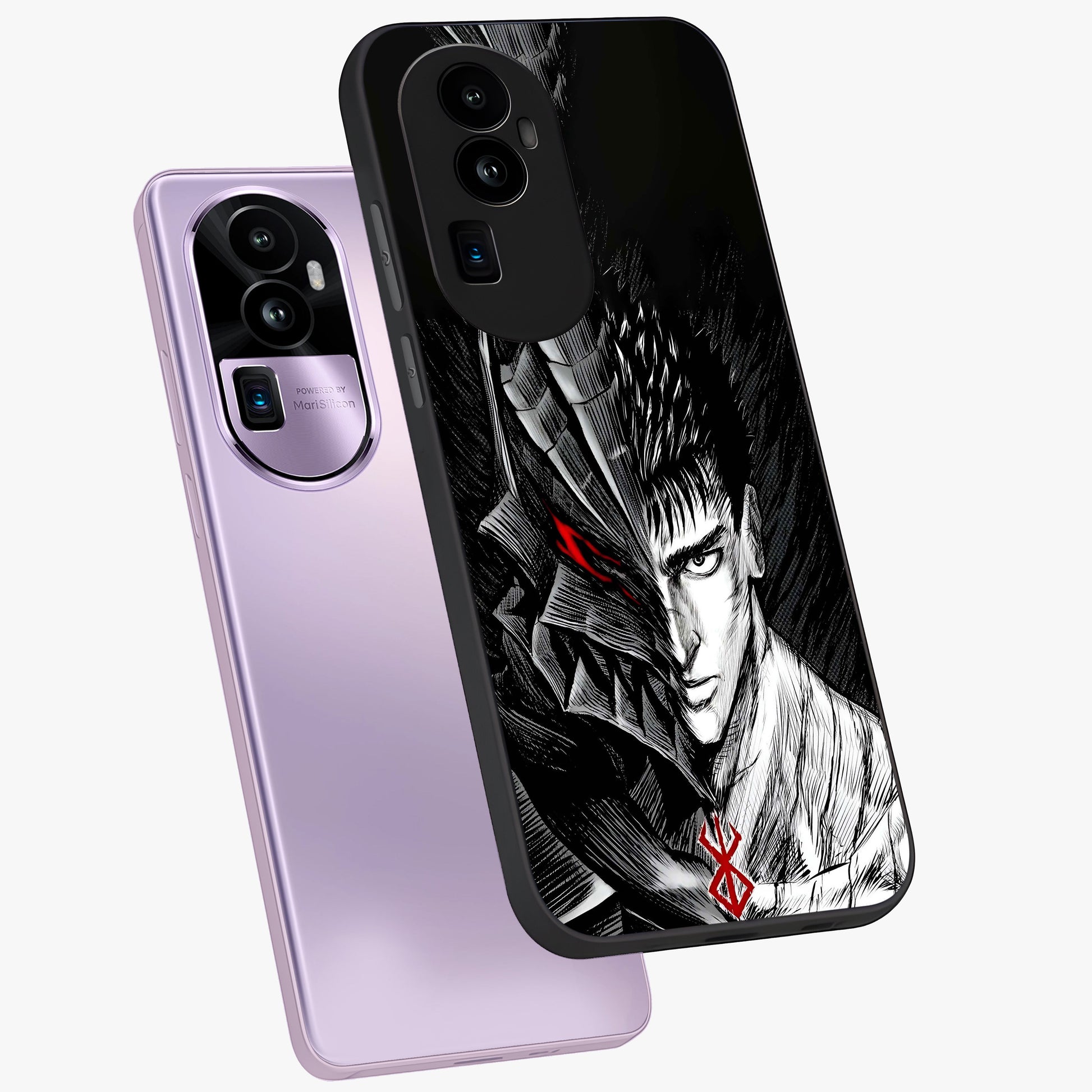 Berserker Blood Oath Glass Case displayed in angled mockup highlighting dark fantasy graphic design and powerful theme.