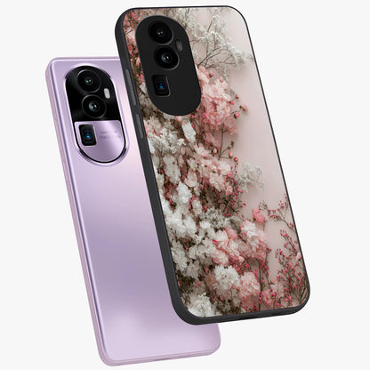 Blush Blossom Cloud Glass Case displayed in angled mockup highlighting soft cloud and blossom design with pastel aesthetic.