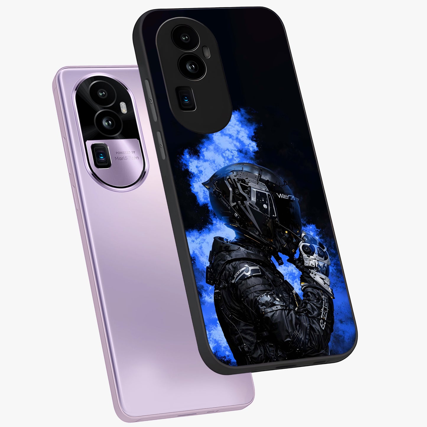 Cyber Sentinel Protocol Glass Case displayed in angled mockup highlighting digital cyber design with sci-fi aesthetic style.