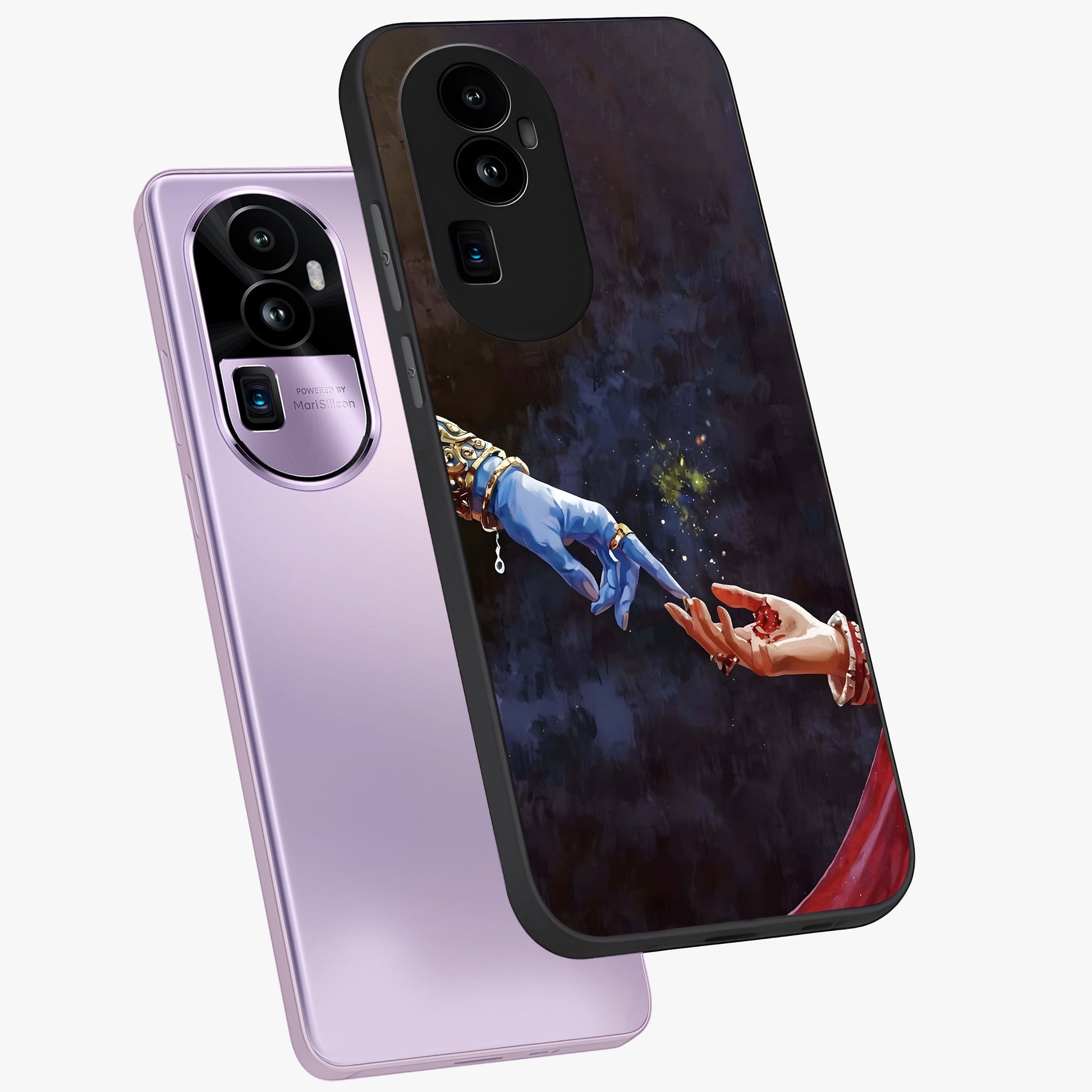 Divine Touch Eternal Glass Case displayed in angled mockup highlighting elegant divine inspired design with calm aesthetic style.