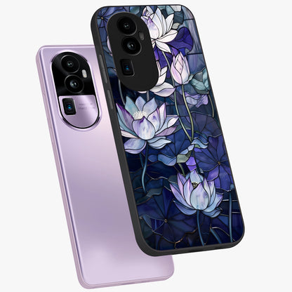 Gloss Petal Rush Glass Case displayed in angled mockup highlighting vibrant petal design with elegant floral aesthetic.
