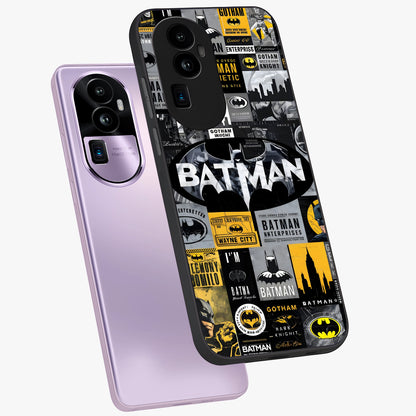 Knight Gotham Rise Glass Case displayed in angled mockup highlighting powerful knight silhouette design with dramatic aesthetic.