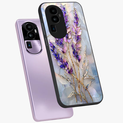 Lavender Dream Glow Glass Case displayed in angled mockup highlighting dreamy purple glow design with soft artistic style.