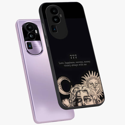 Mystic Victory Aura Glass Case displayed in angled mockup highlighting energetic aura design with bold mystical aesthetic.