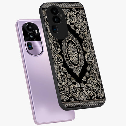 Noir Bloom Elegance Glass Case displayed in angled mockup highlighting refined flower design with stylish noir aesthetic.
