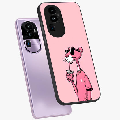 Pink Panther Glass Case displayed in angled mockup highlighting playful cartoon character design with vibrant pink aesthetic.