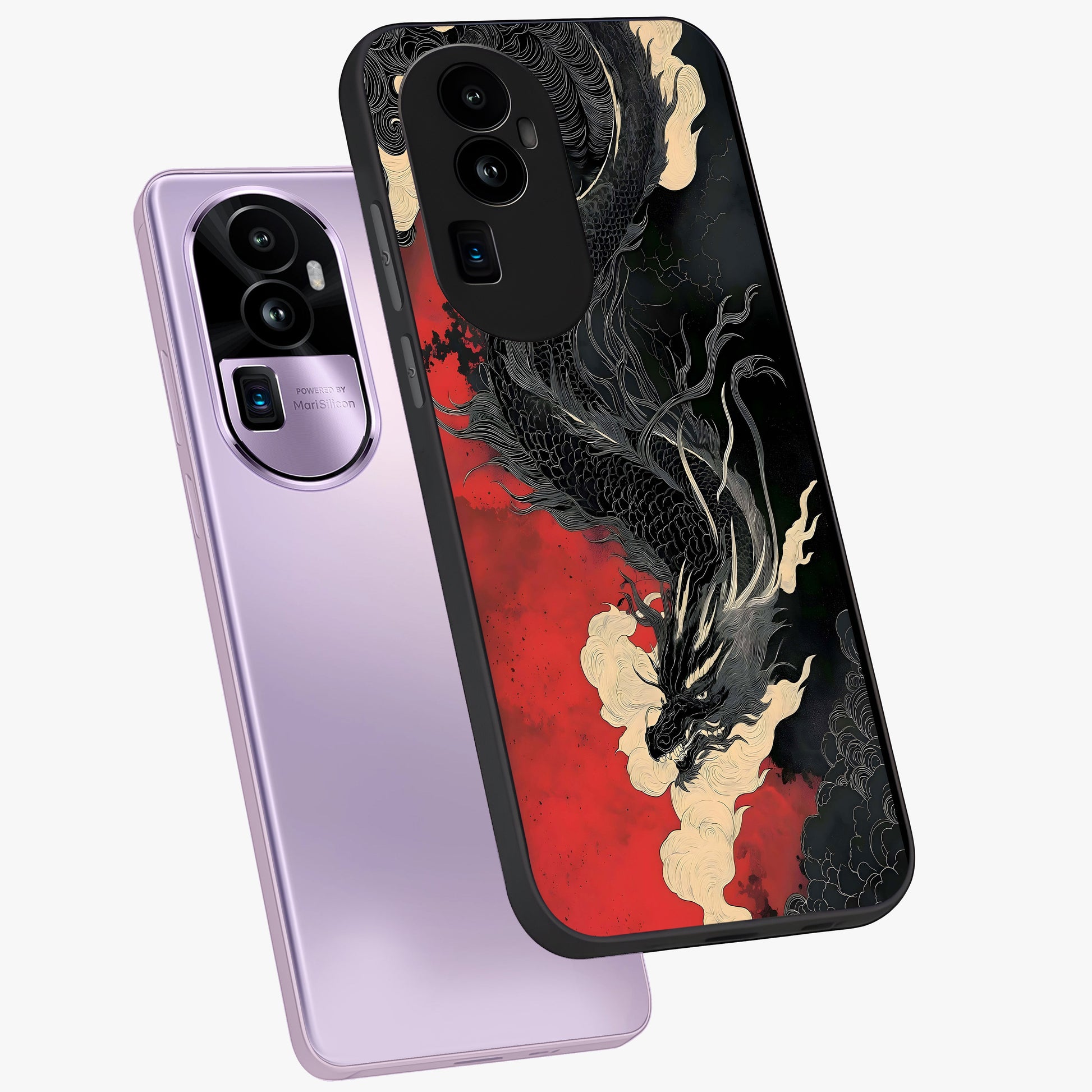 Shadow Dragon Fury Glass Case displayed in angled mockup highlighting powerful dragon illustration with dark fantasy aesthetic.