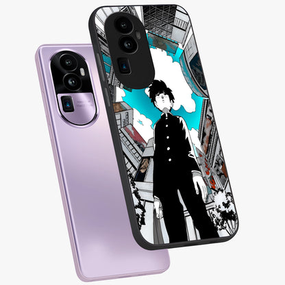 Silent Psychic Awakening Glass Case displayed in angled mockup highlighting spiritual awakening design with cosmic aesthetic.