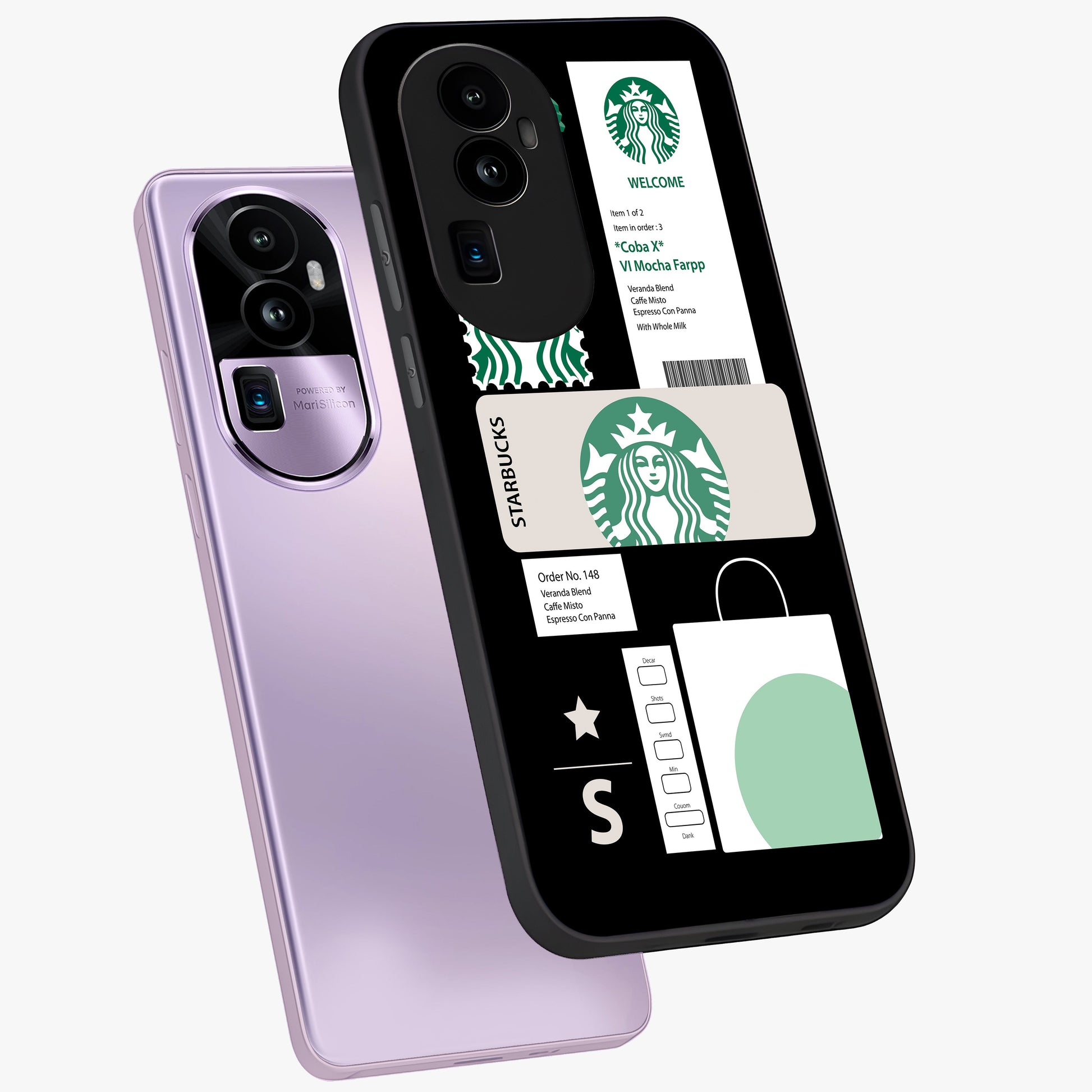 Starbucks Mocha Glass Case displayed in angled mockup highlighting stylish mocha themed design with cozy café aesthetic.