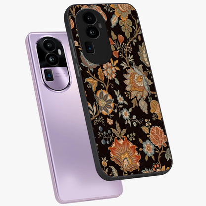 Vintage Floral Dream Glass Case displayed in angled mockup highlighting elegant vintage flower design with soft aesthetic style.