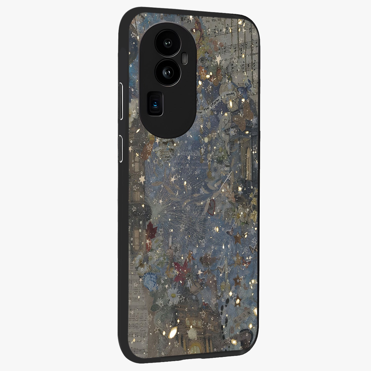 Aesthetic Astrolophia Glass Case upright view showcasing soft aesthetic theme with stylish modern look.