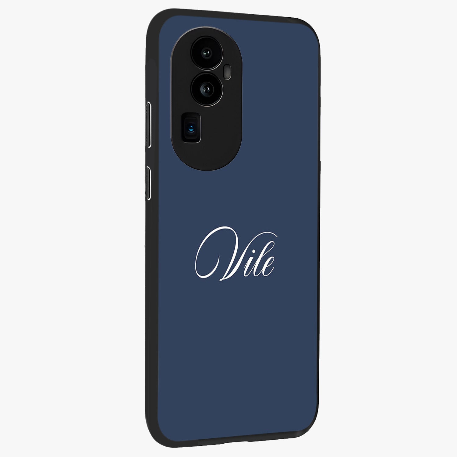 Blue Vintage Floral Pattern Glass Case displayed in angled mockup highlighting classic blue floral pattern and retro aesthetic design.