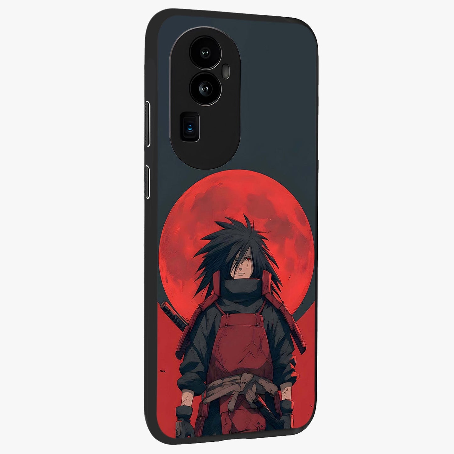 Crimson Moon Warlord Glass Case upright view showcasing powerful warlord artwork with dark celestial theme.