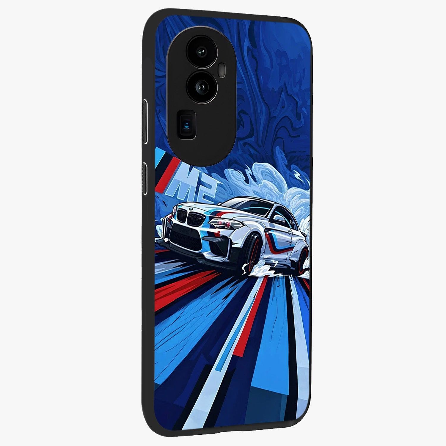 Drift Power Rush Glass Case upright view showcasing high speed racing artwork with bold automotive theme.