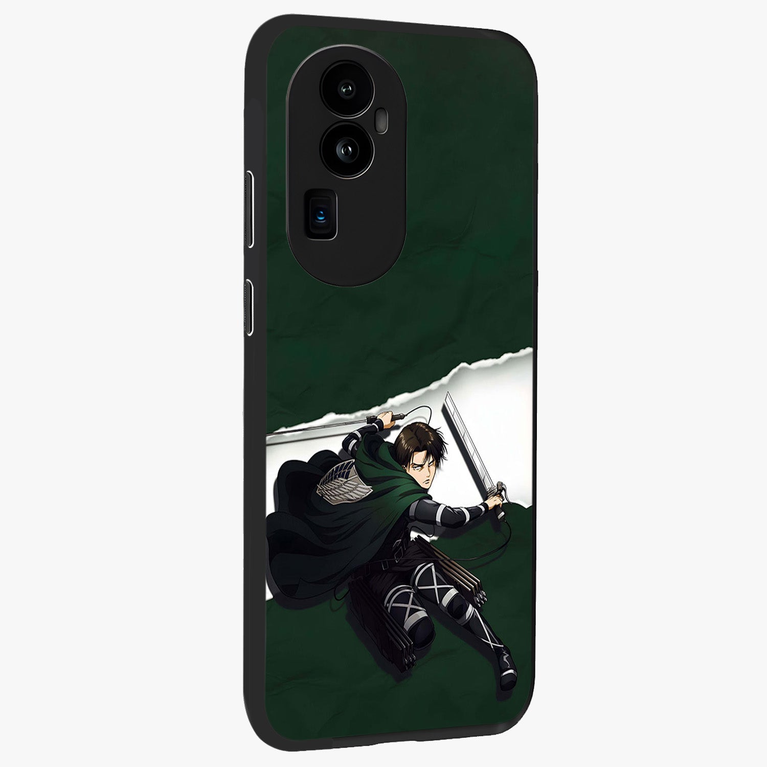 Emerald War Vanguard Glass Case upright view showcasing dramatic warrior artwork with bold fantasy theme.
