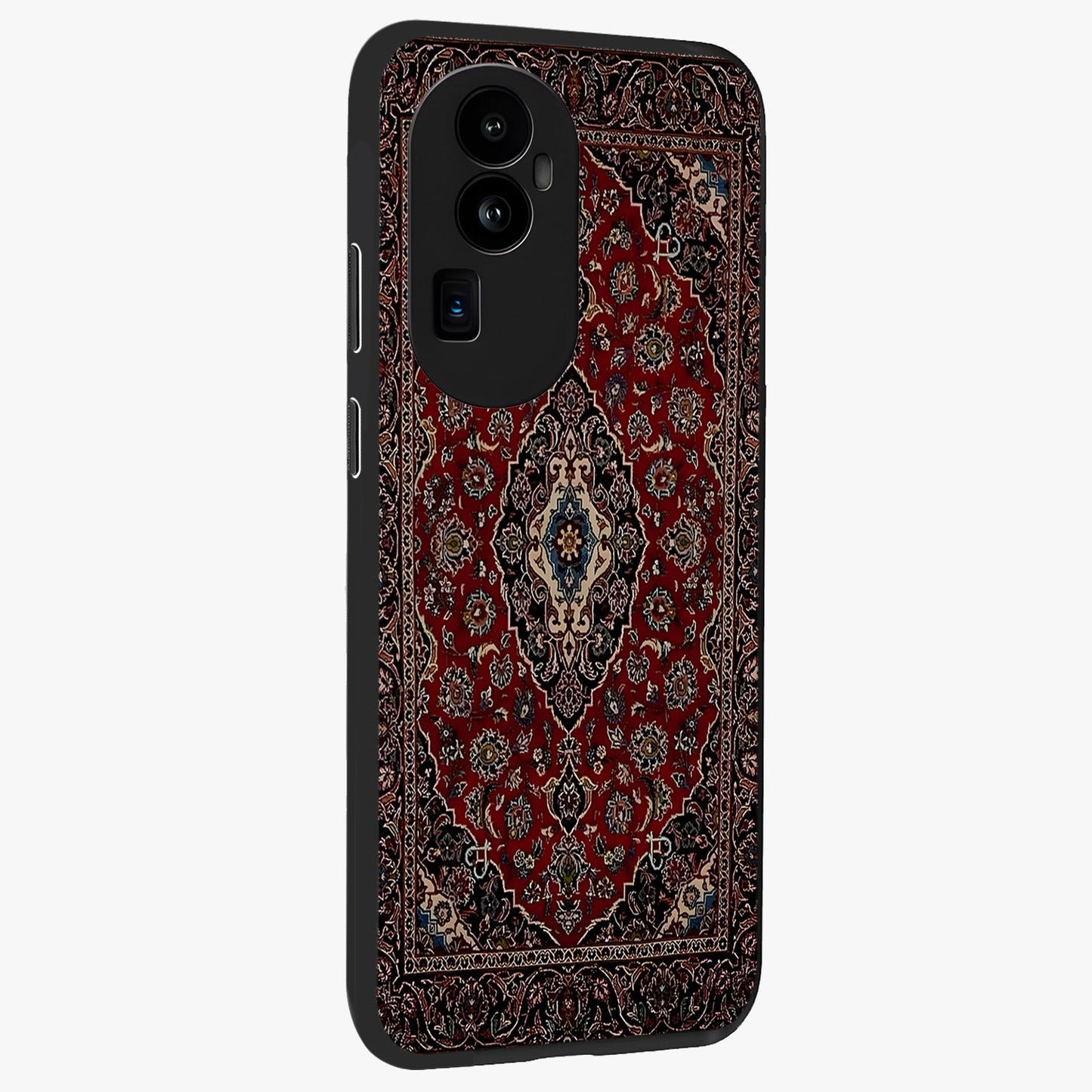 Heritage Carpet Royale Glass Case upright view showcasing detailed ornamental artwork with luxurious traditional theme.