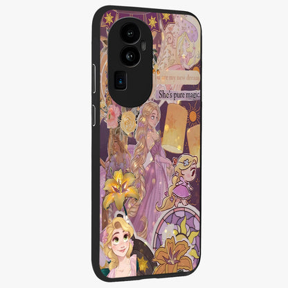 Magical Tangled Dream Glass Case upright view showcasing enchanting artistic artwork with dreamy fantasy theme.
