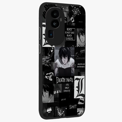 Midnight Chaos Mind Glass Case upright view showcasing expressive abstract artwork with bold dark theme.