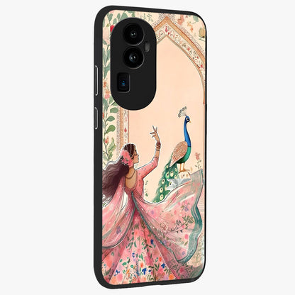 Royal Grace Muse Glass Case upright view showcasing stylish artistic artwork with sophisticated royal theme.