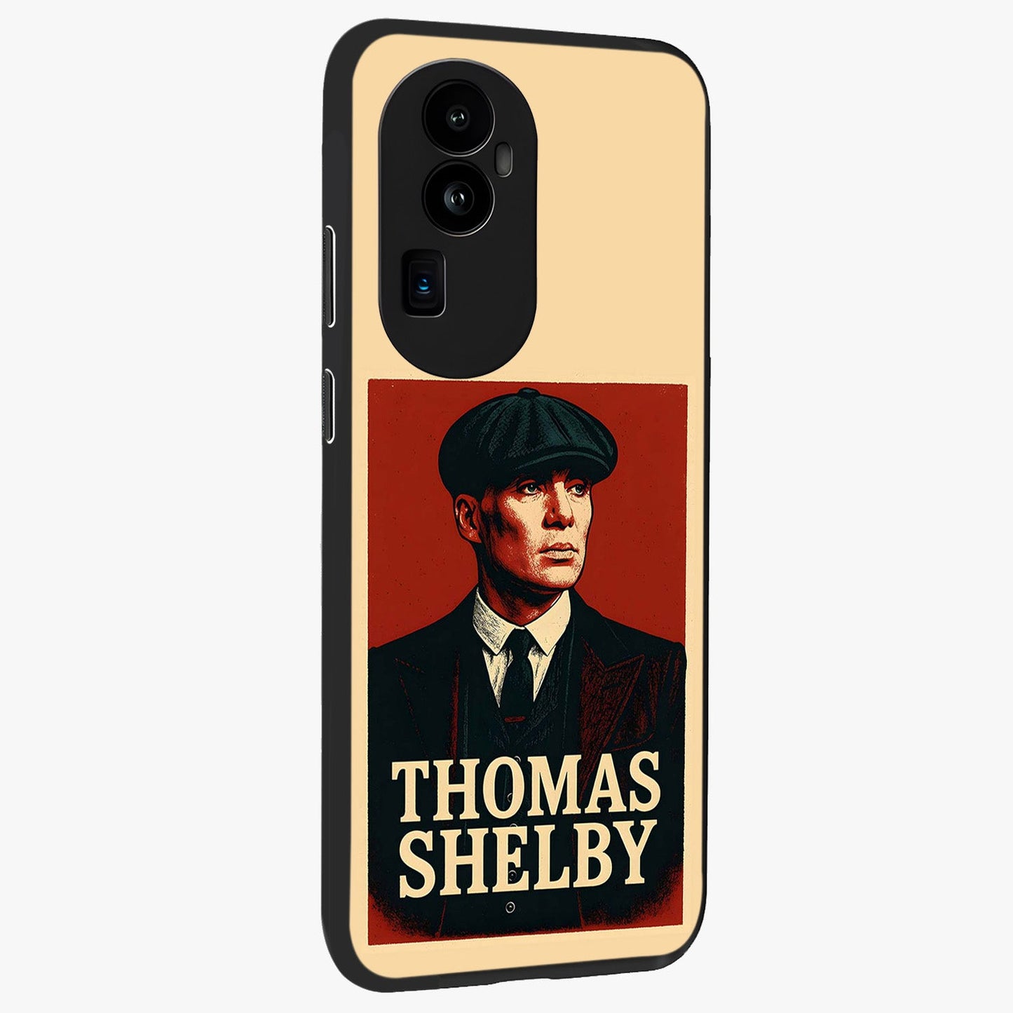 Vintage Mafia Authority Glass Case upright view showcasing dramatic vintage artwork with iconic authority theme.
