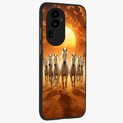 Wild Sunset Majesty Glass Case upright view showcasing dramatic sunset artwork with bold nature theme.