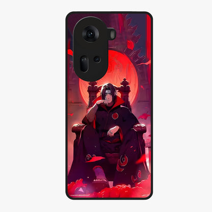 Blood Moon Sovereign Glass Case showing flat back view with mystical blood moon artwork and glossy glass finish.