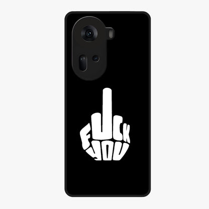 Rebel Mode On Glass Case showing flat back view with bold rebellious typography artwork and glossy glass finish.
