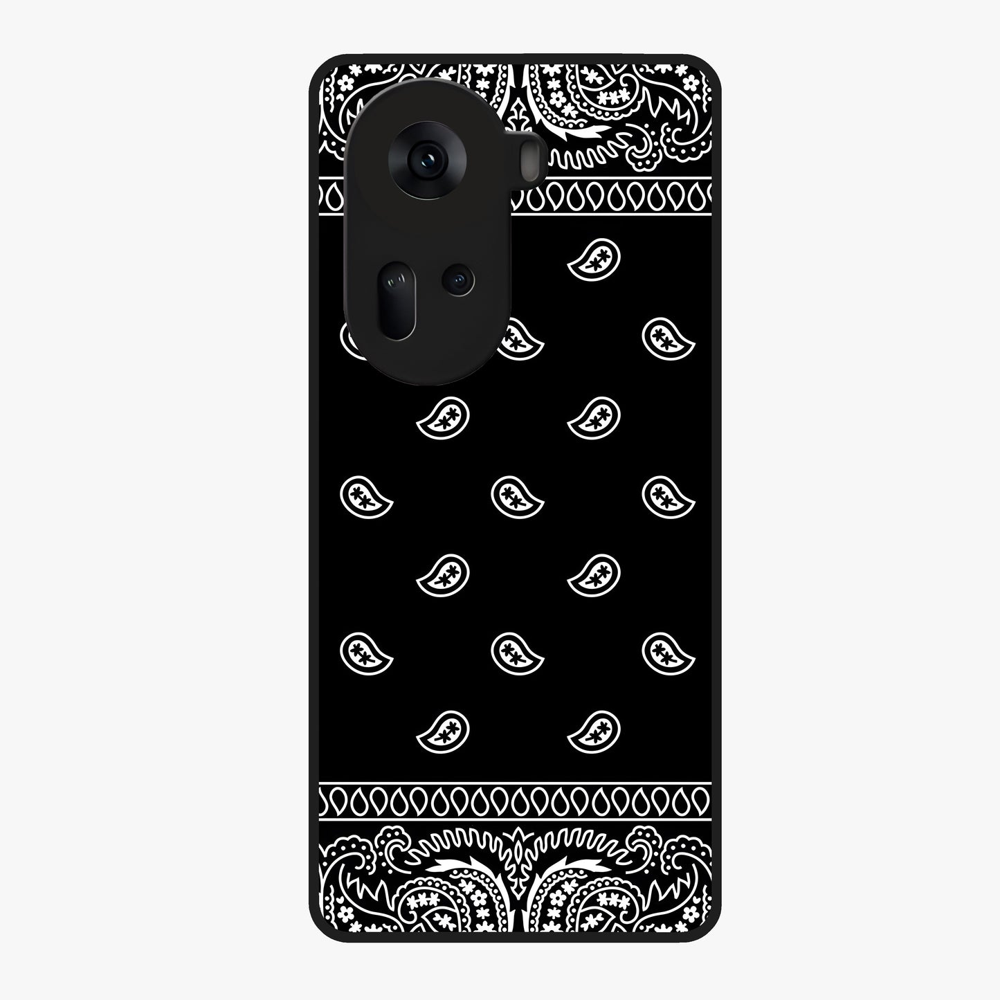 Retro Rebel Threads Glass Case showing flat back view with vintage street style artwork and glossy glass finish.