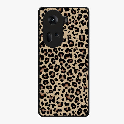 Savage Chic Pattern Glass Case showing flat back view with stylish patterned artwork and glossy glass finish.