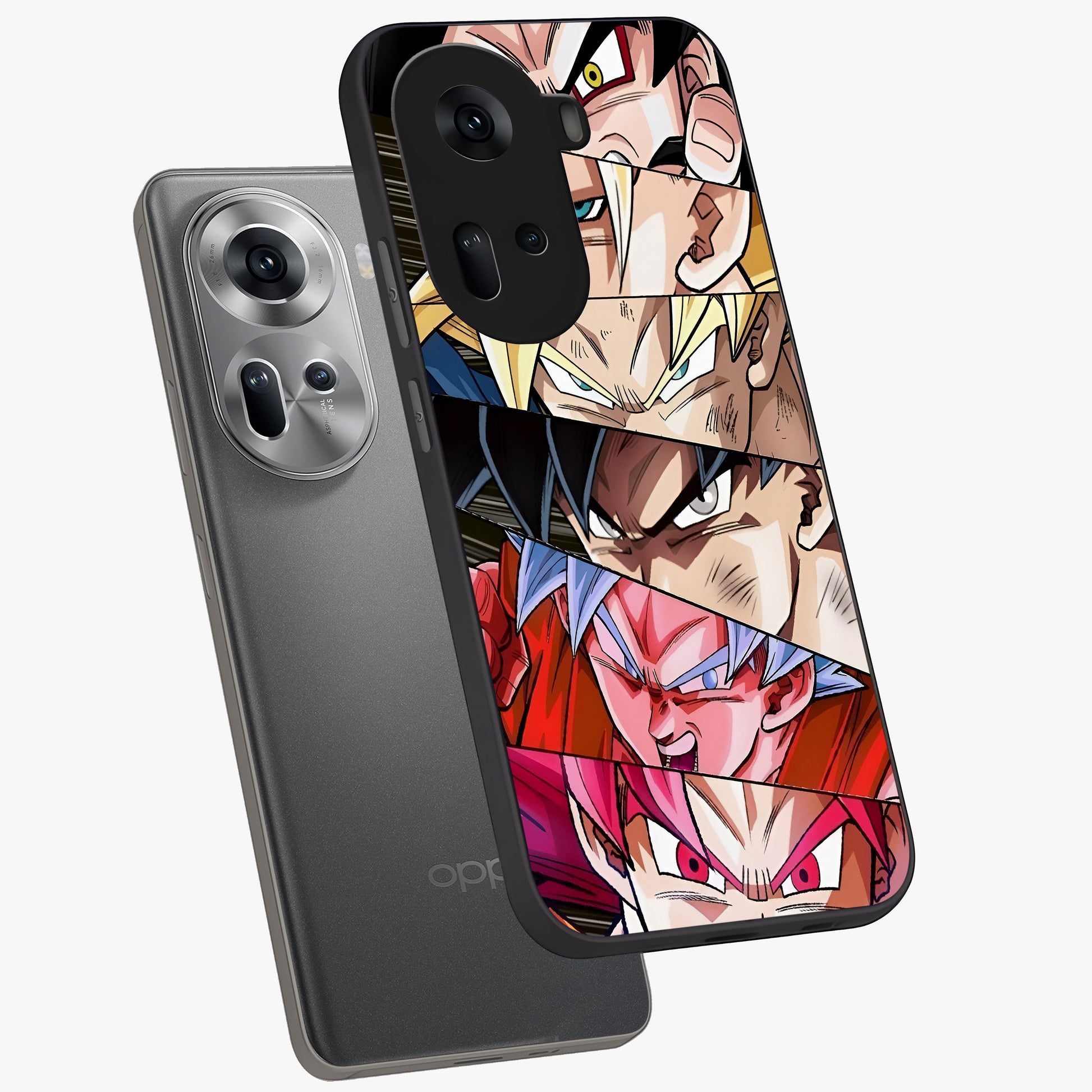 Anime Character Glass Case displayed in angled mockup highlighting colorful anime character illustration.