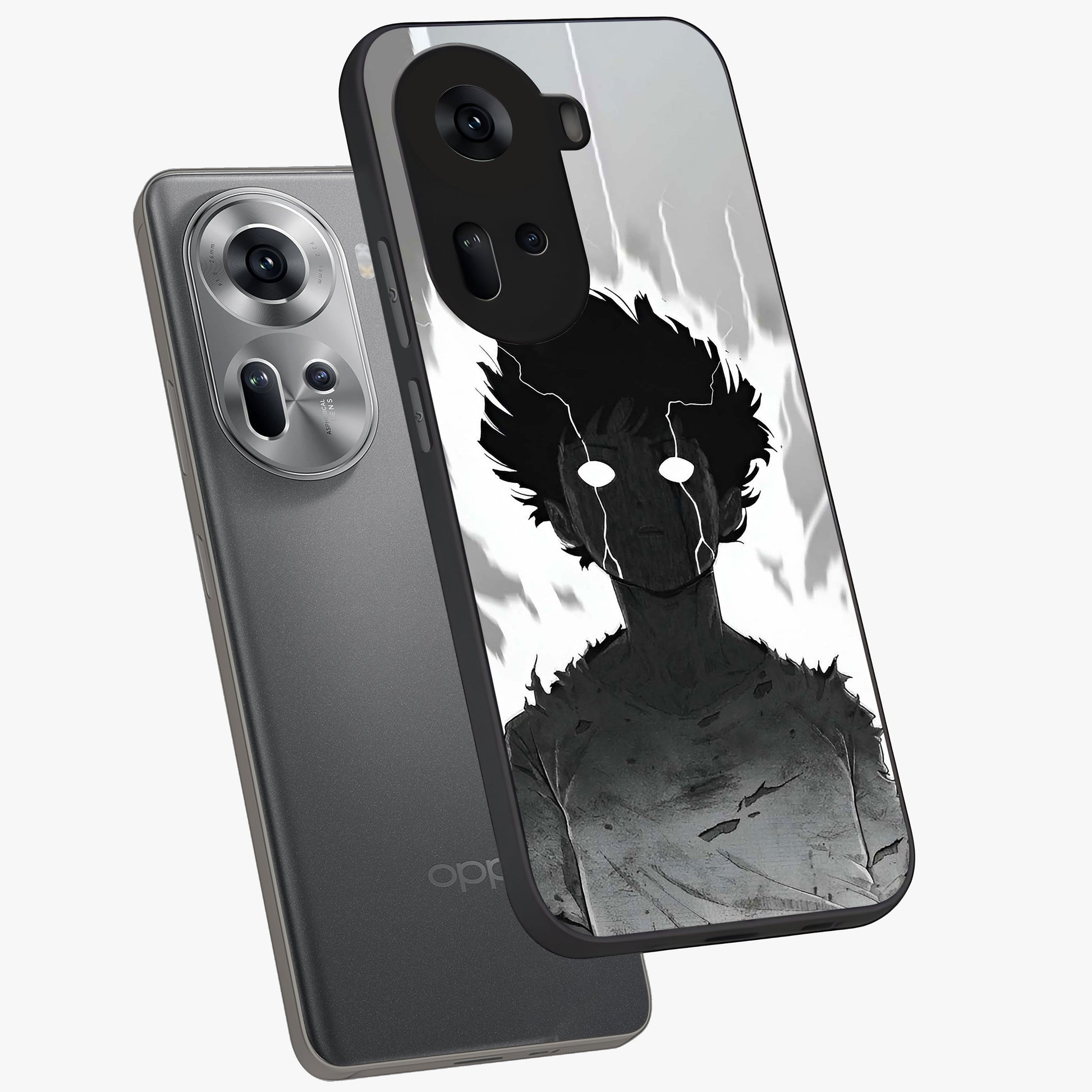 Awakened Inner Rage Glass Case displayed in angled mockup highlighting powerful graphic design and bold artistic theme.
