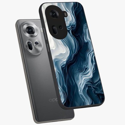 Ethereal Paper Marble Glass Case displayed in angled mockup highlighting elegant marble pattern with modern aesthetic style.