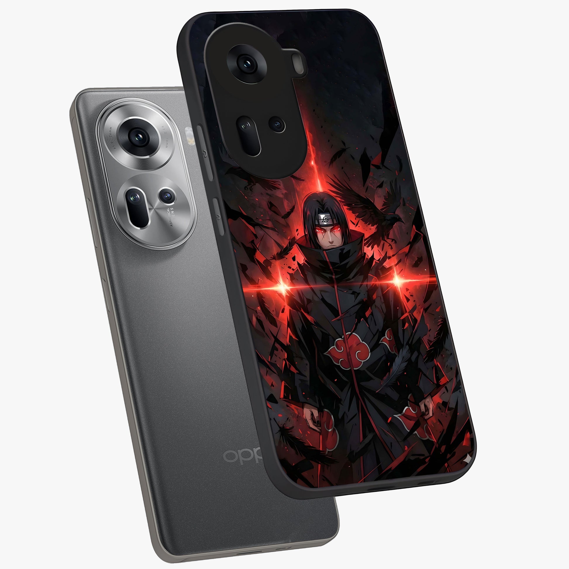 Focused Blade Discipline Glass Case displayed in angled mockup highlighting clean minimal text artwork with modern aesthetic style.