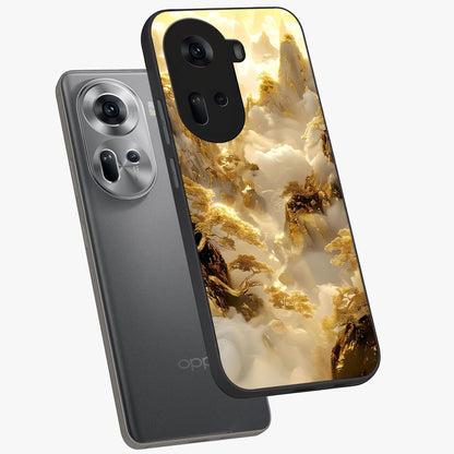 Gates Of Illumination Glass Case displayed in angled mockup highlighting radiant portal inspired design with fantasy aesthetic.