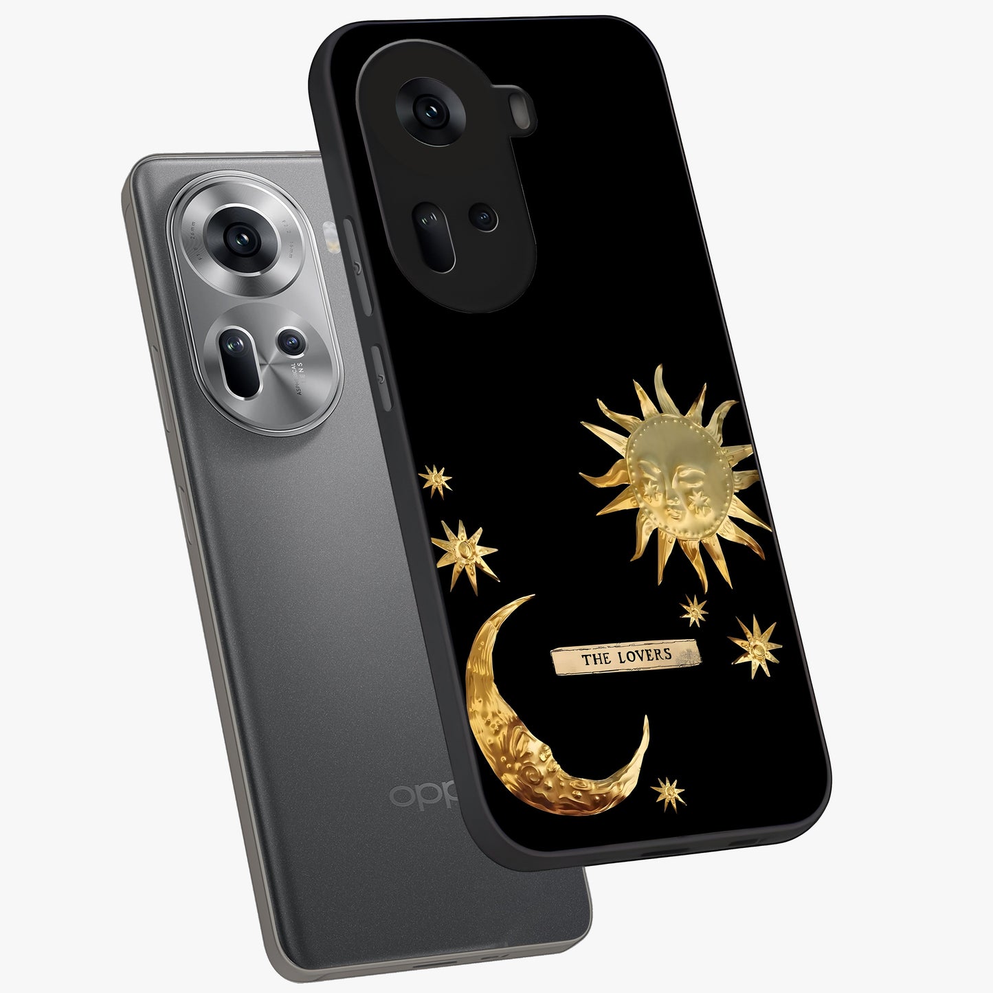 Gold Sun Blush Glass Case displayed in angled mockup highlighting radiant sun design with warm golden aesthetic.
