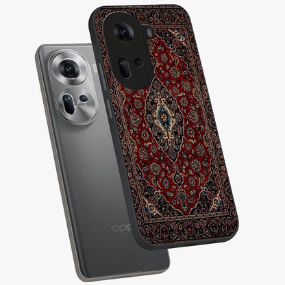 Heritage Carpet Royale Glass Case displayed in angled mockup highlighting intricate royal carpet design with heritage aesthetic.