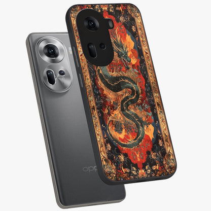 Inferno Dragon Soul Glass Case displayed in angled mockup highlighting powerful dragon illustration with inferno aesthetic.
