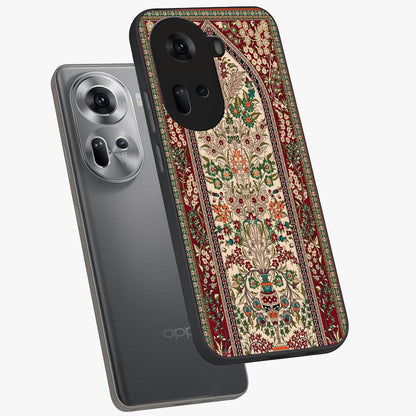 Persian Inspired Glass Case displayed in angled mockup highlighting intricate traditional design with elegant cultural aesthetic.