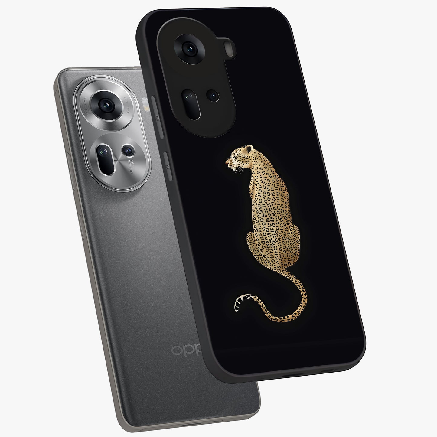 Regal Leopard Glass Case displayed in angled mockup highlighting powerful animal illustration with stylish wild aesthetic.