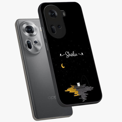 Silent Night Row Glass Case displayed in angled mockup highlighting peaceful evening design with dreamy night aesthetic.