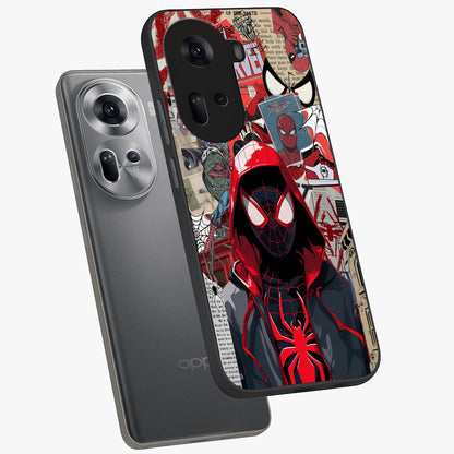 Spider Collage Street Glass Case displayed in angled mockup highlighting dynamic street style collage design with comic aesthetic.