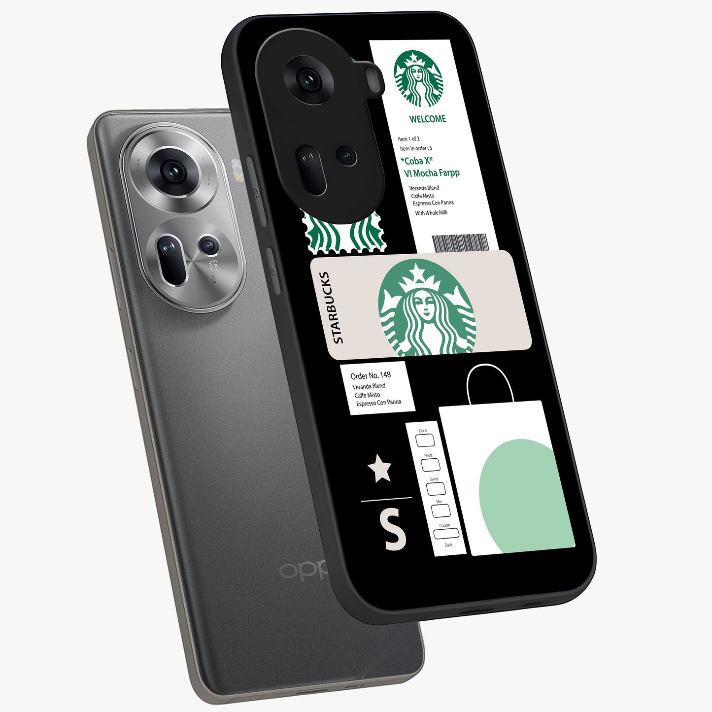 Starbucks Mocha Glass Case displayed in angled mockup highlighting stylish mocha themed design with cozy café aesthetic.