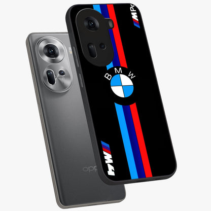 Turbo BMW Beast Glass Case displayed in angled mockup highlighting sleek racing car design with bold automotive aesthetic.
