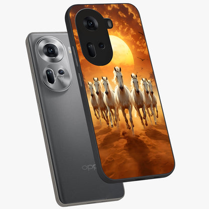 Wild Sunset Majesty Glass Case displayed in angled mockup highlighting vibrant sunset sky design with scenic aesthetic.