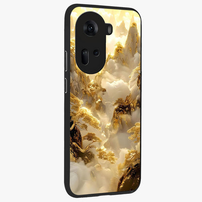 Gates Of Illumination Glass Case upright view showcasing glowing gateway artwork with mystical celestial theme.