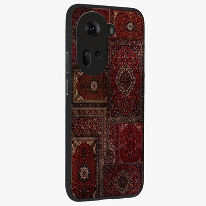 Persian Velvet Tale Glass Case upright view showcasing elegant Persian artwork with classic heritage theme.