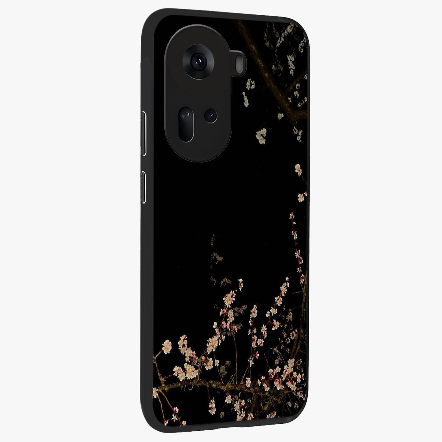 Petal Moon Light With Custom Name Glass Case upright view showcasing elegant floral moon artwork with personalized aesthetic.