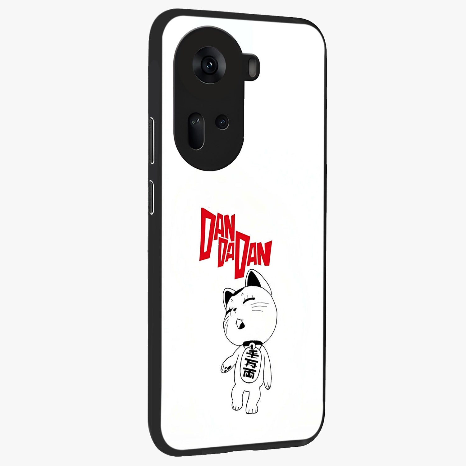 Playful Spirit Charm Glass Case upright view showcasing vibrant charm artwork with fun artistic theme.