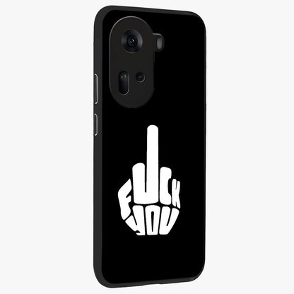 Rebel Mode On Glass Case upright view showcasing striking statement artwork with bold rebellious theme.