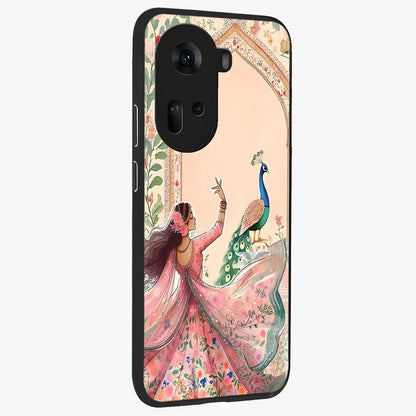 Royal Grace Muse Glass Case upright view showcasing stylish artistic artwork with sophisticated royal theme.